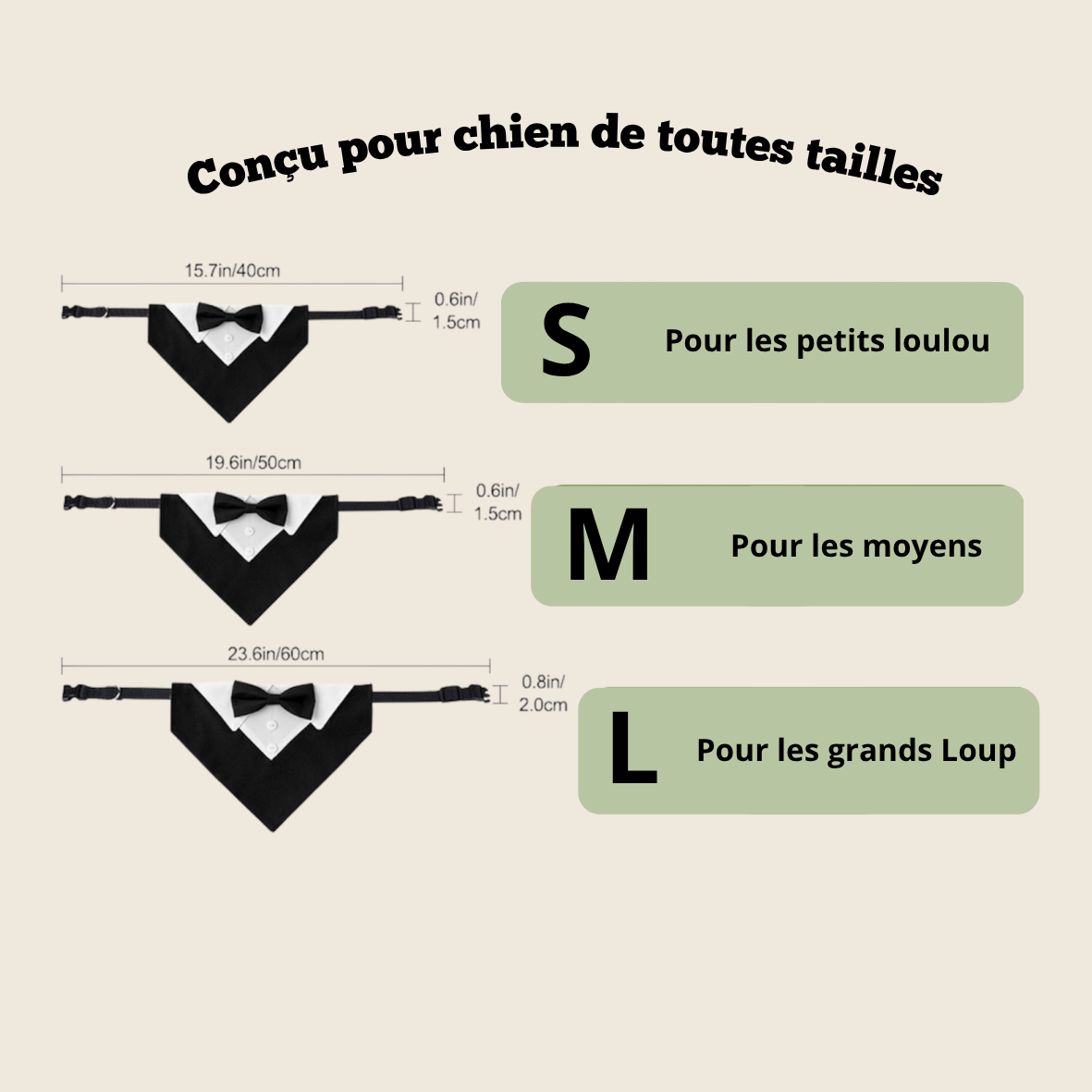 Collier Smoking Chien avec Nœud Papillon - Élégant Gentleman